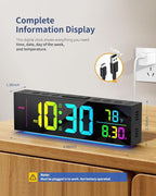 Digital Clock, Alarm Clock for Bedroom, Digital Wall Clocks for Classroom - Image 2