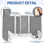 SWANCROWN Outdoor Bulletin Board 94x48in, Enclosed Bulletin Board - Image 3