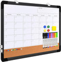 Monthly Calendar Whiteboard, Magnetic Dry Erase Board, Double-Sided White Board by ABERLLS