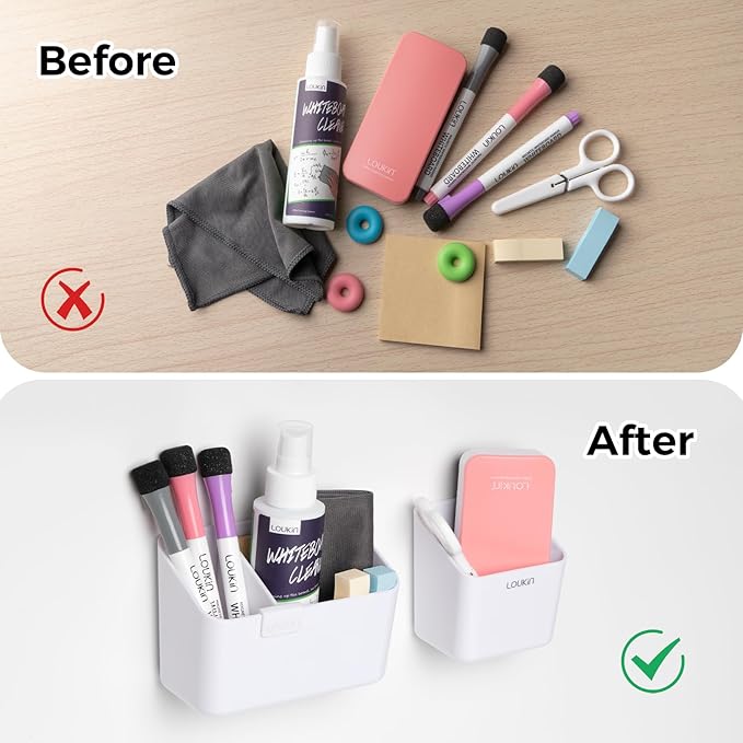 loukin Magnetic & Adhesive Dry Erase Marker Holder - Image 8