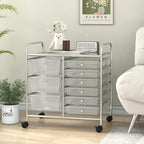 LDAILY 9 Drawer Rolling Storage Cart, Rolling Cart - Image 9