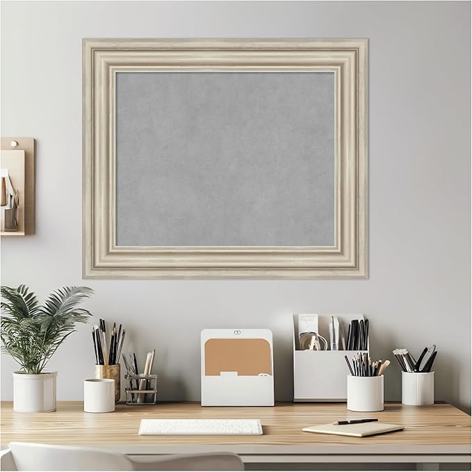 Amanti Art Silver Framed Magnetic Board 22x26 Small Vision Board - Image 6