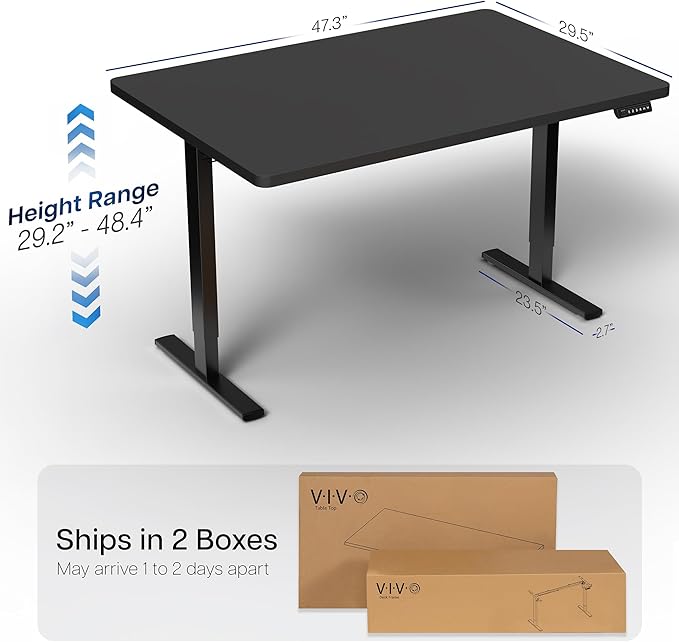 VIVO Electric 48 x 30 in Standing Desk, Memory Height Adjustment, 1B Series - Image 4