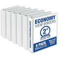 Samsill 2 Inch 3 Ring Binders, Made in USA, Economy Round Ring, 425 Sheet by Samsill