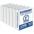 Samsill 2 Inch 3 Ring Binders, Made in USA, Economy Round Ring, 425 Sheet by Samsill