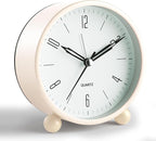 Analog Alarm Clock, 4 inch Super Silent Non Ticking Small Clock by JALL