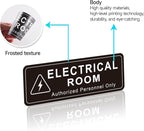 Electrical Room Door Sign for Business，Self-Adhesive Durable Modern Electrical - Image 3