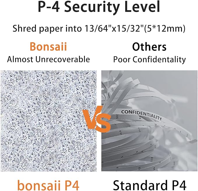 Bonsaii C266-B Micro Cut Shredder, Easy-Carry Handle, P-4 Security, 60 Min - Image 6
