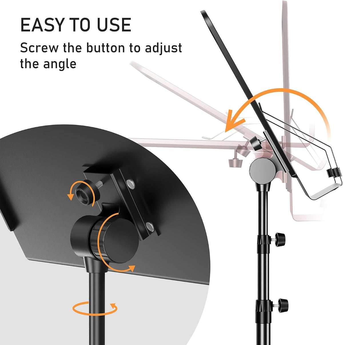 5 in 1 Dual-use Sheet Music Stand & Desktop Book Stand, Height Adjustable...
