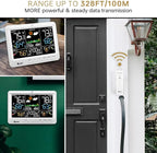 Weather Station Indoor Outdoor Thermometer Wireless, Home Atomic Clock - Image 7