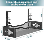 Under Desk Cable Management Tray Black, Litwaro Cable Management Under Desk No - Image 5
