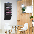MINDEPOT 6 Pockets Acrylic Wall File Organizer, Plastic Hanging Wall File Holder - Image 4