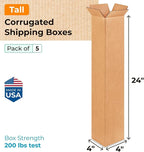 Tall Moving & Shipping Boxes 4 x 4 x 24 inches - Image 2
