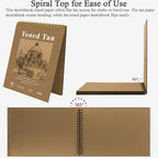 Fuxi Toned Tan Sketchbook 11x14 Inch, 60 Sheets, Spiral Bound - Image 4