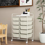 GOFLAME 10-Drawer Rolling Storage Cart, Art Craft Storage Organizer on Wheels - Image 9