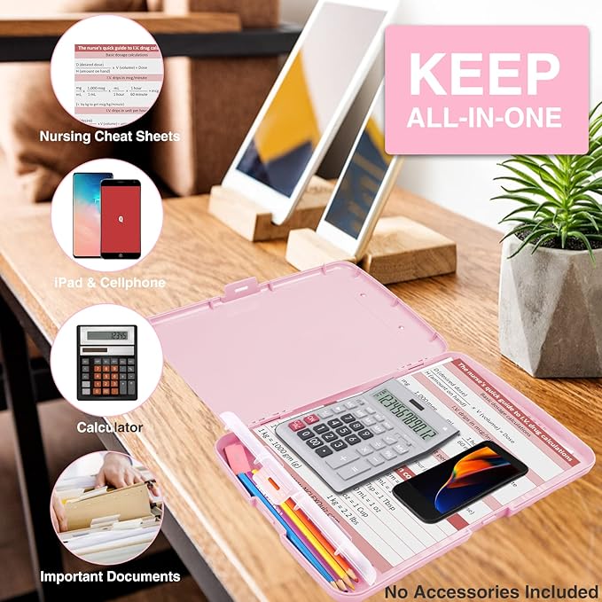 Sooez Clipboards with Storage, High Capacity Clip Boards 8.5x11 with Storage - Image 4