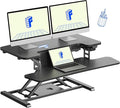 FLEXISPOT 32" Motorized Standing Desk Converter, Electric Stand up Desk Riser by FlexiSpot
