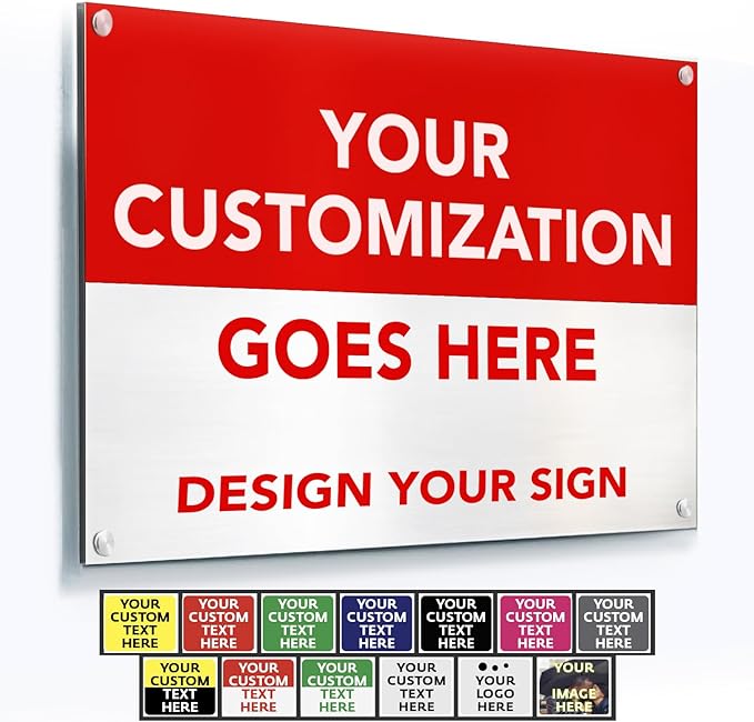 Custom Metal Signs, Personalized Aluminum, Customized Safety, Business Signs by SpeedyOrders