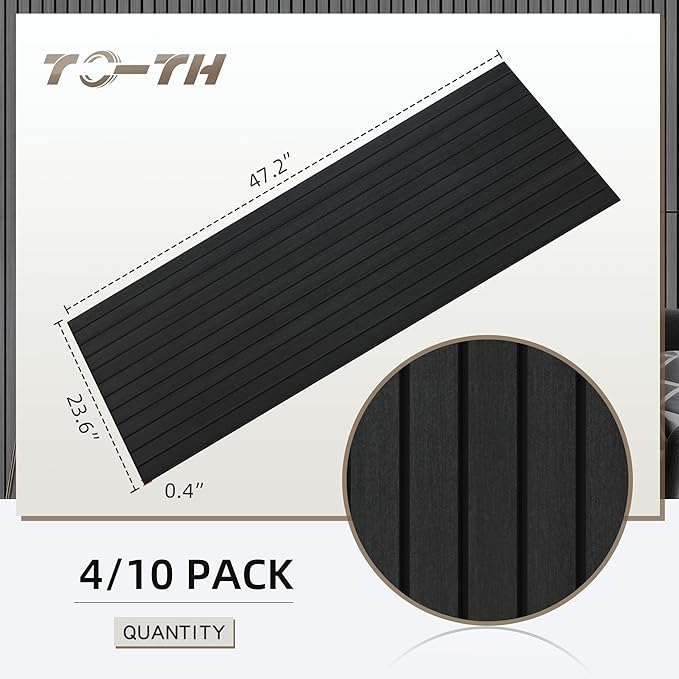 TO-TH Wood-Look Acoustic Wall Panels, 10 Pack 47.2” x 23.6” Sound Panels - Image 5