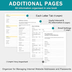 Address Book with Colorful Alphabetical Tabs – Hardcover Contact Organizer - Image 6