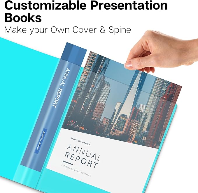 Dunwell Presentation Binder 12-Pocket, Displays 24 Pages, 8.5x11 Portfolio - Image 2