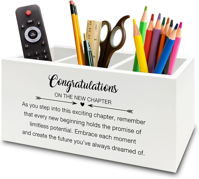 XPH Congratulations Gift Pen Pencil Holder Organizer by XPH