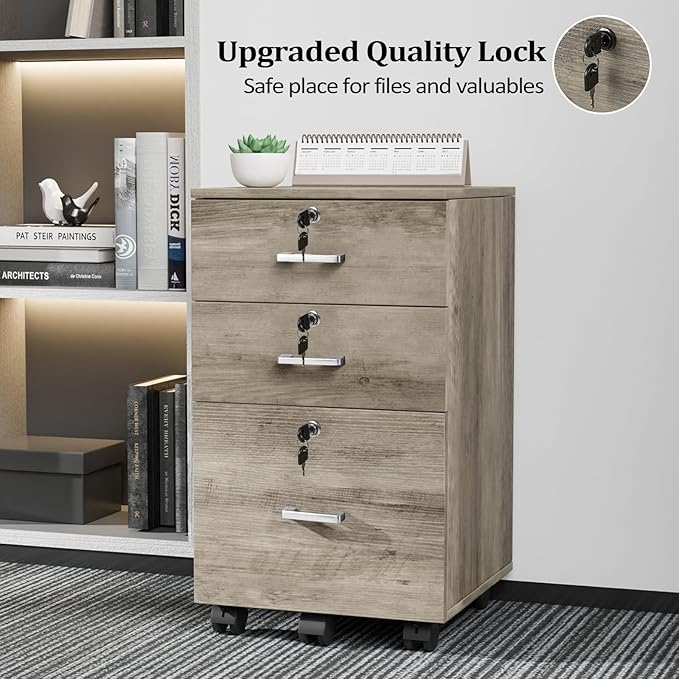 VINGLI 3-Drawer File Cabinet - Image 5