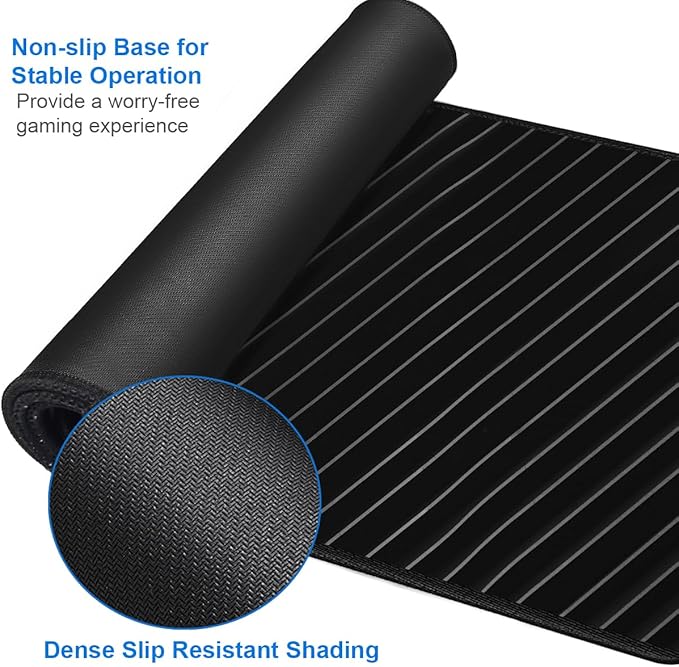 Large Mouse Pad, 31.5x15.7 inch Large Extended Computer Keyboard Mouse Mat - Image 4