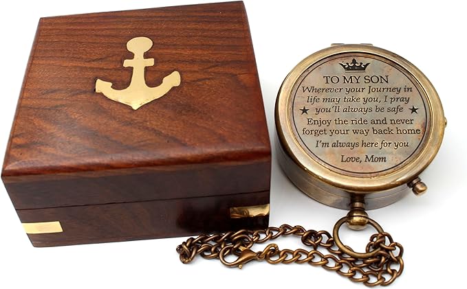 US HANDICRAFTS Brass Compass - Image 7