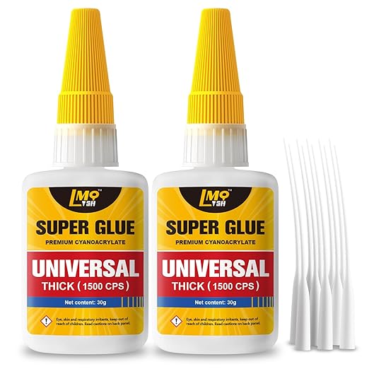 Super Glue Thick CA Glue Clear 60 Gram, Heavy Duty Superglue Instant by AffordableGlueSupplier-LMQ