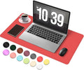 Leather & Suede Desk Cover | Non-Slip Large Mouse Pad | Waterproof Office & by BLESWIN