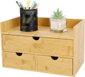 charmewooden bamboo desk organizer with drawers countertop drawers, main product view