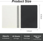 miikoul 60 Packs A5 Spiral Notebooks, 60 Sheets/120 Pages, Hardcover Lined - Image 2