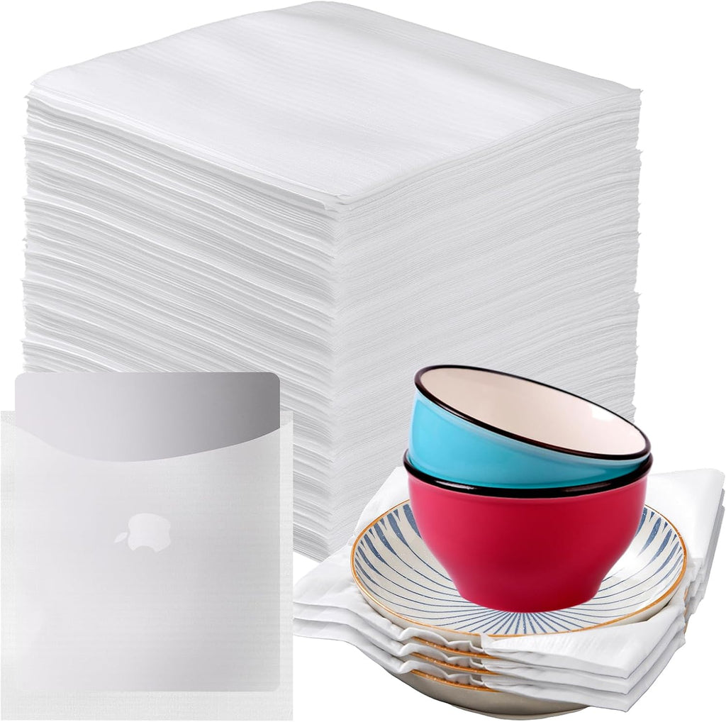 100 Pack Dish Packing Supplies for Moving, 12x12 Inch Cushion Foam Pouches | Large Foam Wrap Pouches Protecting Mugs,Cups,Glass,Frames,China and Dishes, Moving Supplies for Dishes