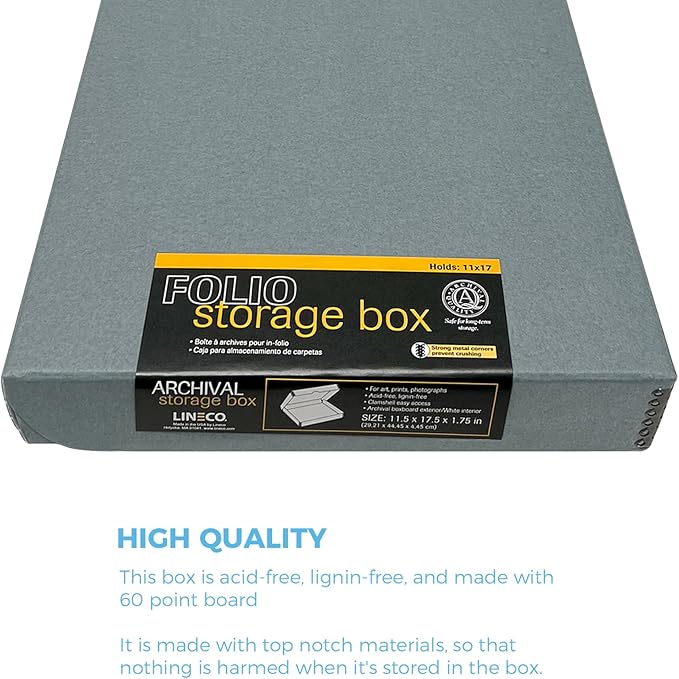 Lineco Folio Storage Box, Clamshell Design - Image 3