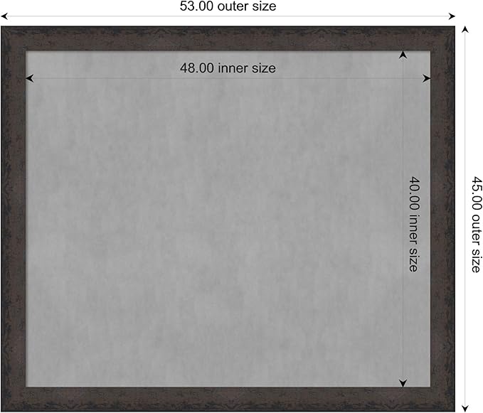 Amanti Art Black Framed Magnetic Board 45x53 Oversize Vision Board - Image 4