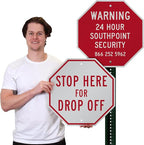 SmartSign “Customizable Octagon Red Sign Template” | 18" x 18" Aluminum - Image 2