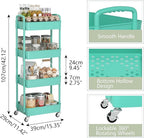 Sywhitta 4-Tier Plastic Rolling Utility Cart - Image 2