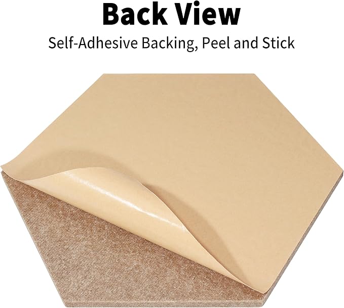 15'' Large Hexagon Cork-Bulletin Board Tiles Adhesive Frameless 10 Pack 15 x 13 - Image 4