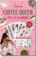 Hobonichi Compatible A5 Planner Sticker Book – Coffee Queen Collection Coffee-Themed Decorative & Functional Stickers for Cousin & Weeks Size Planners, Journals & Creative Planning