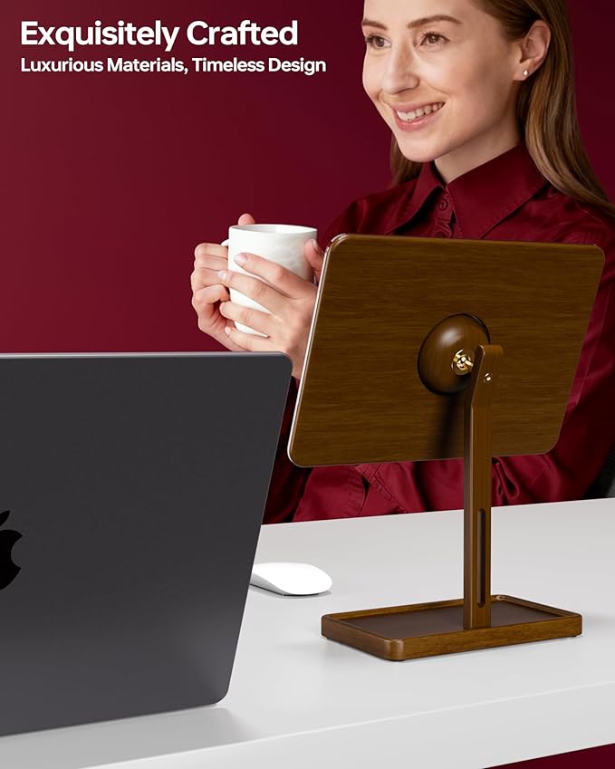 YEOUX Premium Desktop Glass Mirror, Dry Erase Board & Magnetic Phone Stand - Image 8