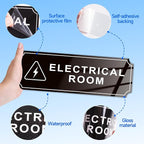 Electrical Room Door Sign for Business，Self-Adhesive Durable Modern Electrical - Image 4
