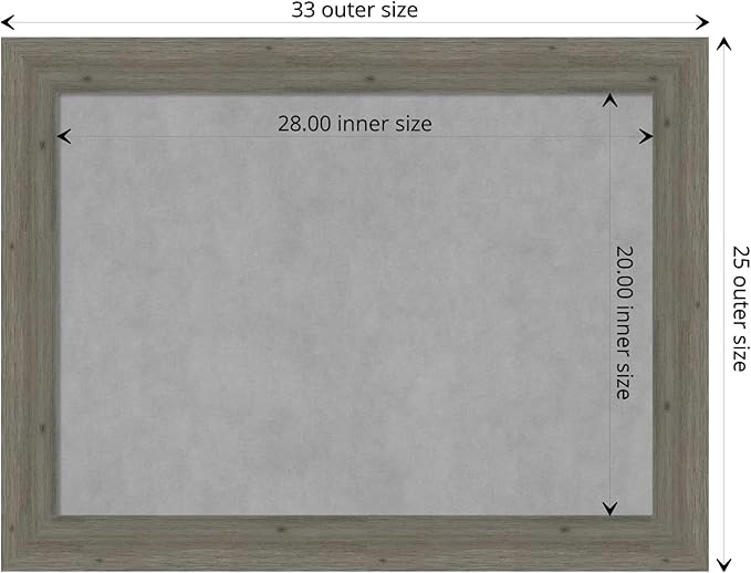 Amanti Art Grey Framed Magnetic Board 25x33 Medium Vision Board - Image 4