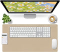 Bloss Beige Desk Mat 23.6" x 13.8", Desk Matt by Bloss