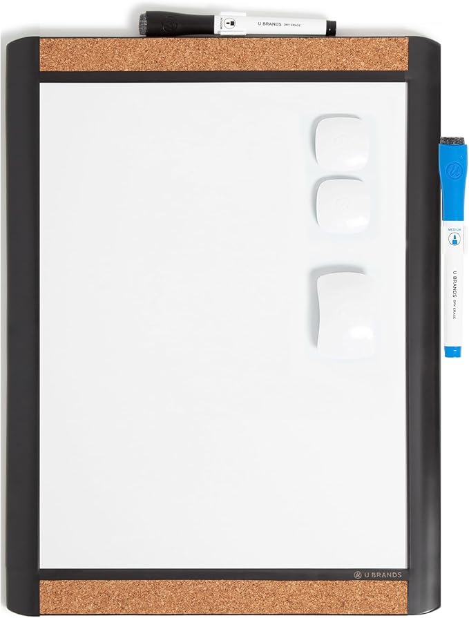 U Brands Contempo Magnetic Dry Erase Board, PINIT White Board, Mini Eraser - Image 2