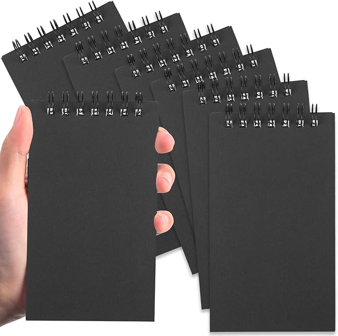 Tenceur 6 Pcs Pocket Notebook Bulk Small 3x5 Inch Spiral Notepads Mini Top by Tenceur