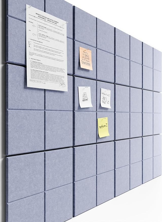 Bumusty Large Cork Board Alternative-47 x35 Felt Bulletin Board Tiles, by Bumusty
