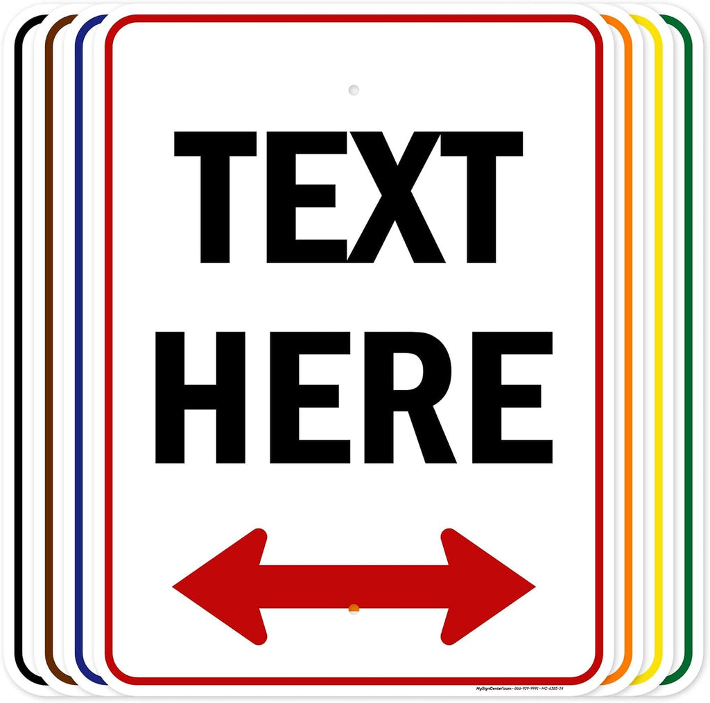 Custom Arrow, Custom Directional Sign, Two Way Arrow, 18x24 Inches, Rust Free