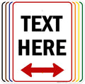 Custom Arrow, Custom Directional Sign, Two Way Arrow, 18x24 Inches, Rust Free