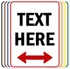Custom Arrow, Custom Directional Sign, Two Way Arrow, 18x24 Inches, Rust Free